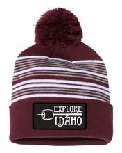 Load image into Gallery viewer, Beanie | Striped Pom Pom | Marshmallow
